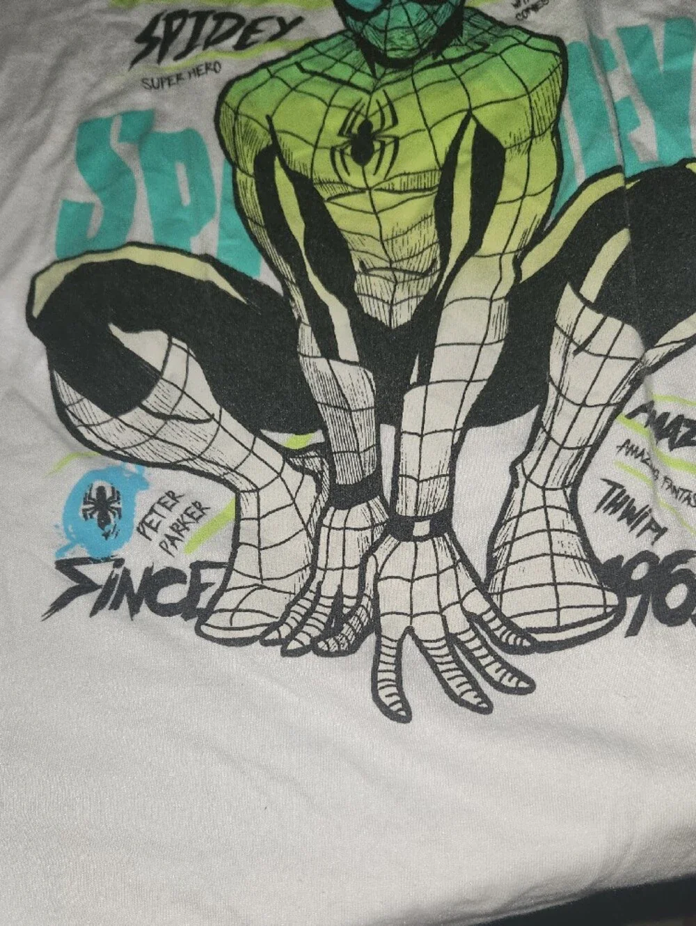 Marvel White Tee with Black Logo Print